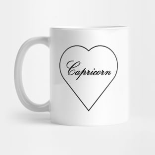 Capricorn Zodiac Heart Mug